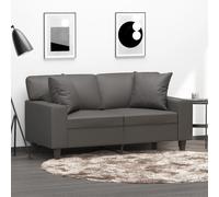 vidaXL Cuscini Decorativi 2pz Grigio 40x40 cm in Similpelle
