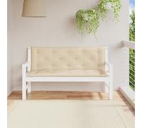 vidaXL Cuscini Panca da Giardino 2pz Beige 150x50x7 cm Tessuto Oxford