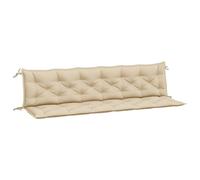 vidaXL Cuscini Panca da Giardino 2pz Beige 200x50x7cm Tessuto Oxford