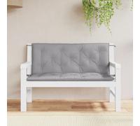 vidaXL Cuscini Panca da Giardino 2pz Grigi 120x50x7 cm Tessuto Oxford