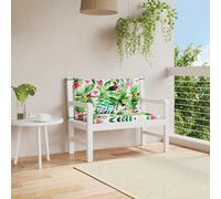 vidaXL Cuscini Panca da Giardino 2pz Multicolore 100x50x7cm in Tessuto