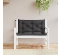 vidaXL Cuscini Panca da Giardino 2pz Neri 100x50x7cm Tessuto Oxford