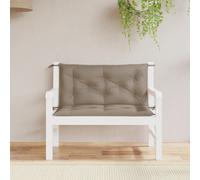 vidaXL Cuscini Panca da Giardino 2pz Tortora 100x50x7cm Tessuto Oxford