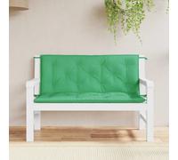 vidaXL Cuscini Panca da Giardino 2pz Verdi 120x50x7 cm Tessuto Oxford