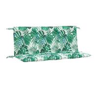 vidaXL Cuscini Panca Giardino 2 pz a Foglie 120x50x7 cm Tessuto Oxford