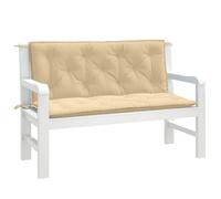 vidaXL Cuscini Panca Giardino 2pz Beige Mélange 120x50x7 cm in Tessuto