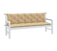 vidaXL Cuscini Panca Giardino 2pz Beige Mélange 180x50x7 cm Tessuto