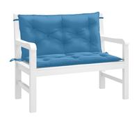 vidaXL Cuscini Panca Giardino 2pz Blu Mélange 100x50x7cm Tessuto
