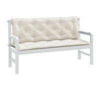 vidaXL Cuscini Panca Giardino 2pz Crema Mélange 150x50x7 cm Tessuto, cuscino, cuscino per panca, cuscino per sedile, cuscino per esterni