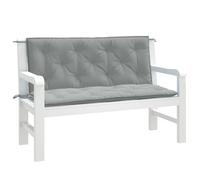 vidaXL Cuscini Panca Giardino 2pz Grigio Chiaro Mélange 120x50x7cm