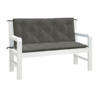 vidaXL Cuscini Panca Giardino 2pz Grigio Scuro Mélange 120x50x7 cm