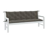 vidaXL Cuscini Panca Giardino 2pz Grigio Scuro Mélange 180x50x7 cm