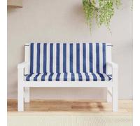 vidaXL Cuscini Panca Giardino 2pz Righe Bianche Blu 120x50x7cm Tessuto