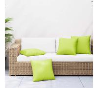 vidaXL Cuscini per divano 4 pz Verde brillante 60x60 cm in Tessuto