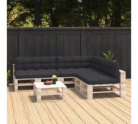 vidaXL Cuscini per Divano su Pallet 7 pz Antracite