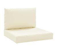 vidaXL Cuscini per Pallet 2 pz Bianco Crema in Tessuto Oxford