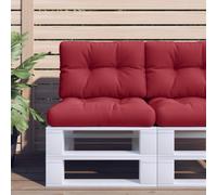 vidaXL Cuscini per Pallet 2 pz Rosso Vino in Tessuto
