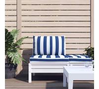 vidaXL Cuscini per Pallet 2 pz Strisce Blu e Bianche Tessuto Oxford