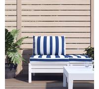 vidaXL Cuscini per Pallet 2 pz Strisce Blu e Bianche Tessuto Oxford