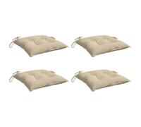 vidaXL Cuscini per pallet 4 pz Beige 50x50x7 cm Tessuto Oxford