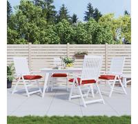 vidaXL Cuscini per Pallet 4 pz Rossi 50x50x7 cm Tessuto Oxford