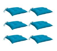 vidaXL Cuscini per Pallet 6 pz Azzurri 50x50x7 cm in Tessuto Oxford, cuscino, cuscino da sedia, cuscino da seduta, cuscino da esterno