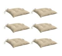 vidaXL Cuscini per Pallet 6 pz Beige 50x50x7 cm Tessuto Oxford, Cuscino, Cuscino da Sedia, Cuscino da Seduta, Cuscino da Esterno, Cuscino da Divano