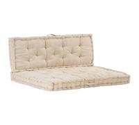 VIDAXL - Cuscini Per Pallet E Pavimento 2 Pz In Cotone Beige