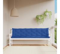 vidaXL Cuscini per Panca 2 pz Blu 200x50x7 cm in Tessuto Oxford