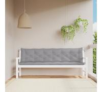 vidaXL Cuscini per Panca 2 pz Grigi 200x50x7 cm in Tessuto Oxford