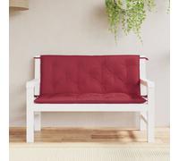 vidaXL Cuscini per Panca 2 pz Rosso Vino 120x50x7 cm in Tessuto Oxford