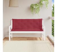 vidaXL Cuscini per Panca 2 pz Rosso Vino 150x50x7 cm in Tessuto Oxford