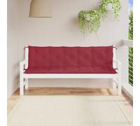 vidaXL Cuscini per Panca 2 pz Rosso Vino 180x50x7 cm in Tessuto Oxford