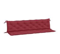 vidaXL Cuscini per Panca 2 pz Rosso Vino 200x50x7 cm in Tessuto Oxford