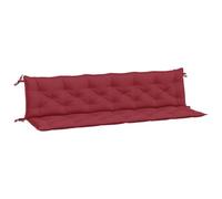 vidaXL Cuscini per Panca 2 pz Rosso Vino 200x50x7 cm in Tessuto Oxford