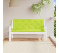 vidaXL Cuscini per Panca 2 pz Verde Intenso 150x50x7 cm Tessuto Oxford