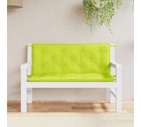 vidaXL Cuscini per Panca 2 pz Verde Intenso 120x50x7 cm Tessuto Oxford