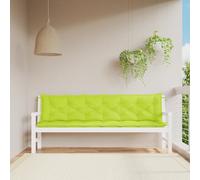 vidaXL Cuscini per Panca 2 pz Verde Intenso 200x50x7 cm Tessuto Oxford