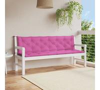 vidaXL Cuscini per Panca da Giardino 2 pz Rosa 200x50x7 cm in Tessuto