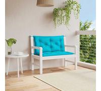 vidaXL Cuscini per Panca da Giardino 2 pz Turchese 100x50x7 cm Tessuto