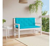 vidaXL Cuscini per Panca da Giardino 2 pz Turchese 120x50x7 cm Tessuto