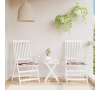 vidaXL Cuscini per Sedia 2 pz a Quadri Rossi 50x50x3 cm Tessuto Oxford