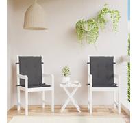 VIDAXL - Cuscini per Sedia 2 pz Antracite Tessuto Oxford