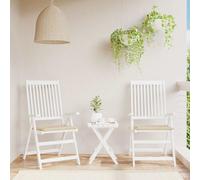 Cuscini per Sedia 2 pz Beige 50x50x3 cm in Tessuto Oxford