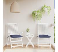 vidaXL Cuscini per Sedia 2 pz Blu Marino 50x50x7 cm in Tessuto Oxford