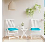 Cuscini per Sedia 2 pz Turchese 50x50x7 cm Tessuto Oxford