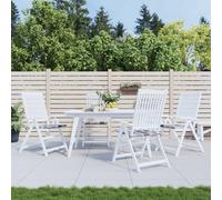 vidaXL Cuscini per Sedia 4 pz a Quadri Grigi 40x40x3cm Tessuto Oxford
