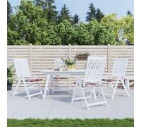 vidaXL Cuscini per Sedia 4 pz a Quadri Rossi 50x50x3 cm Tessuto Oxford