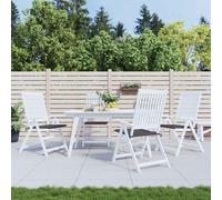 vidaXL Set di 4 cuscini per sedia da giardino, in tessuto, 50 x 50 x 4 cm, colore: Grigio antracite
