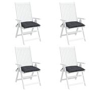 vidaXL Cuscini per Sedia 4 pz Antracite 50x50x7 cm Tessuto Oxford